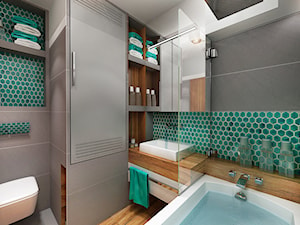 Mieszkanie 65mkw - Łazienka, styl nowoczesny - zdjęcie od City Cube architektura wnętrz