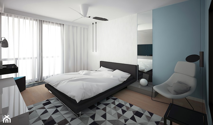 Apartament w Nordic Haven, Bydgoszcz - Sypialnia, styl minimalistyczny - zdjęcie od meinDESIGN