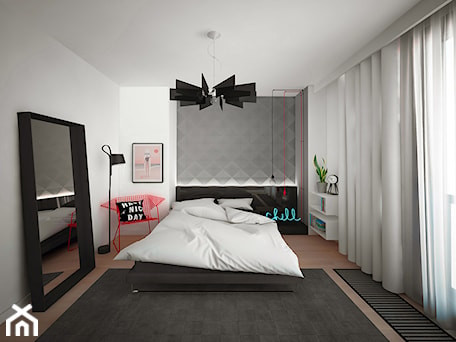 Aranżacje wnętrz - Sypialnia: Apartament w Nordic Haven, Bydgoszcz - Sypialnia, styl minimalistyczny - meinDESIGN. Przeglądaj, dodawaj i zapisuj najlepsze zdjęcia, pomysły i inspiracje designerskie. W bazie mamy już prawie milion fotografii!