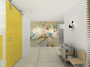 Korytarz wejściowy z garderobą, dom jednorodzinny - Hol / przedpokój, styl minimalistyczny - zdjęcie od meinDESIGN