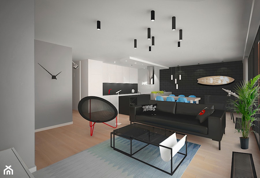 Apartament w Nordic Haven, Bydgoszcz - Salon, styl minimalistyczny - zdjęcie od meinDESIGN