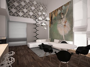 Dom jednorodzinny, Łódź - Salon, styl minimalistyczny - zdjęcie od meinDESIGN