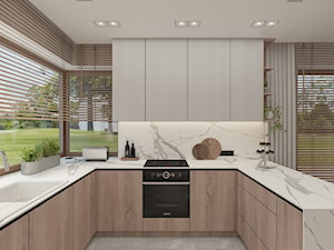 Nowoczesna kuchnia w domu jednorodzinnym - Kuchnia, styl minimalistyczny - zdjęcie od meinDESIGN