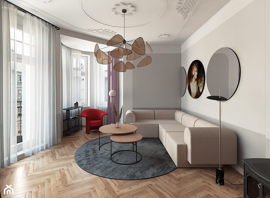 Modern classic w kamienicy - Salon, styl minimalistyczny - zdjęcie od meinDESIGN