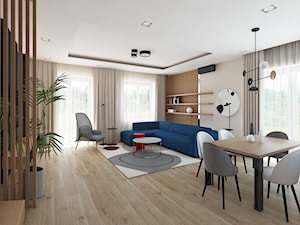 Dom z kolorami - Salon, styl minimalistyczny - zdjęcie od meinDESIGN