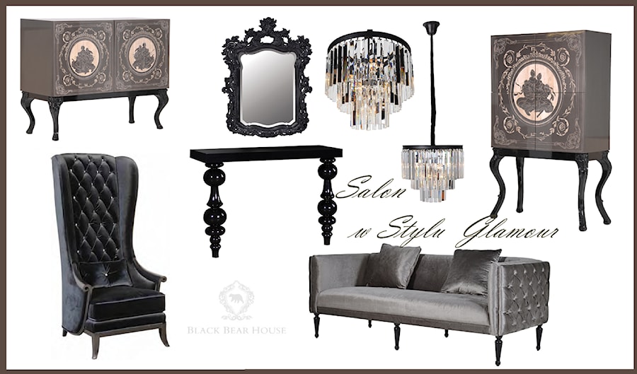 Salon w stylu glamour - zdjęcie od BLACK BEAR HOUSE