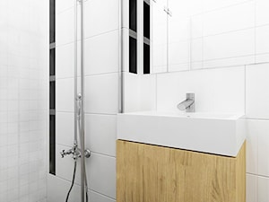 M3 Bronowice - Mała łazienka z oknem, styl minimalistyczny - zdjęcie od SPOIWO studio