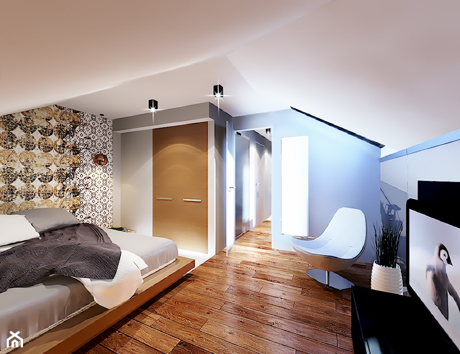 GDAŃSK - WATERLANE - Sypialnia, styl nowoczesny - zdjęcie od Luk Studio Pracownia Projektowa
