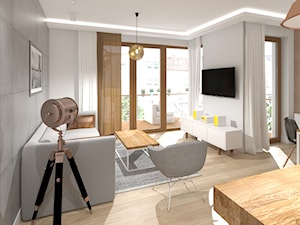 APARTAMENT W SOPOCIE - Salon, styl industrialny - zdjęcie od Luk Studio Pracownia Projektowa