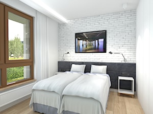 MIESZKANIE W SOPOCIE 2 - Mała biała sypialnia, styl nowoczesny - zdjęcie od Luk Studio Pracownia Projektowa