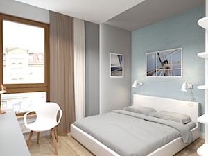 APARTAMENT W SOPOCIE - Sypialnia, styl minimalistyczny - zdjęcie od Luk Studio Pracownia Projektowa
