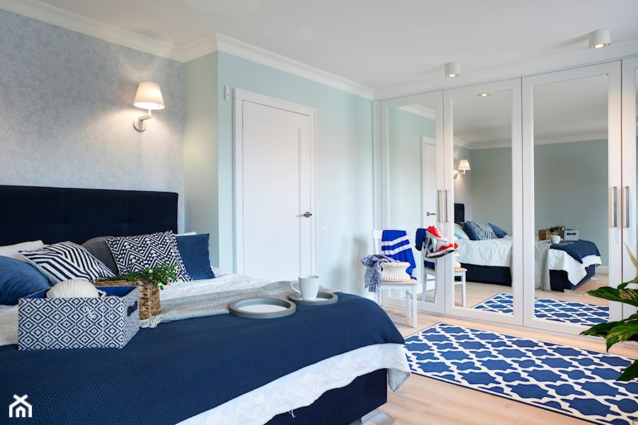 Sypialnia w odcieniach błękitu - zdjęcie od Kwadraton