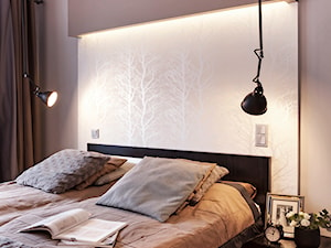 Nowoczesna sypialnia w odcieniach ziemi - Sypialnia, styl nowoczesny - zdjęcie od Kwadraton