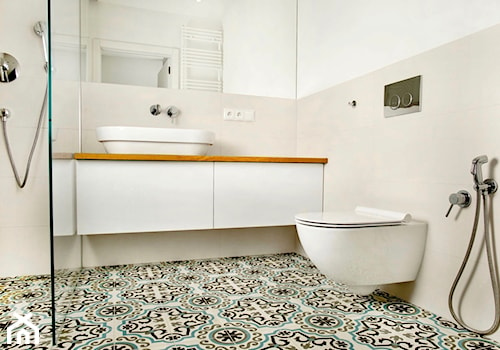 łazienka w stylu skandynawskim - Średnia łazienka, styl skandynawski - zdjęcie od 1metr2.pl