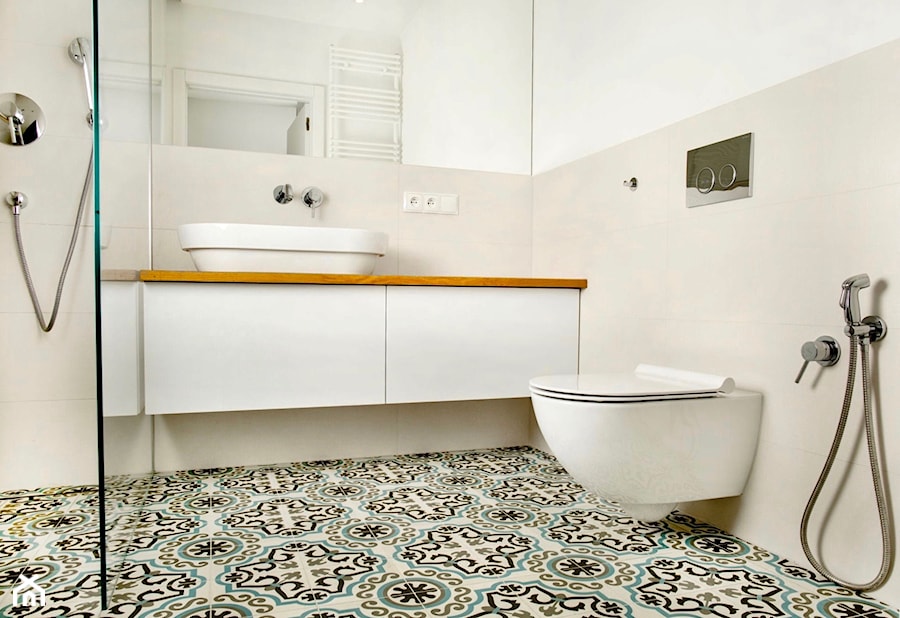 łazienka w stylu skandynawskim - Średnia łazienka, styl skandynawski - zdjęcie od 1metr2.pl