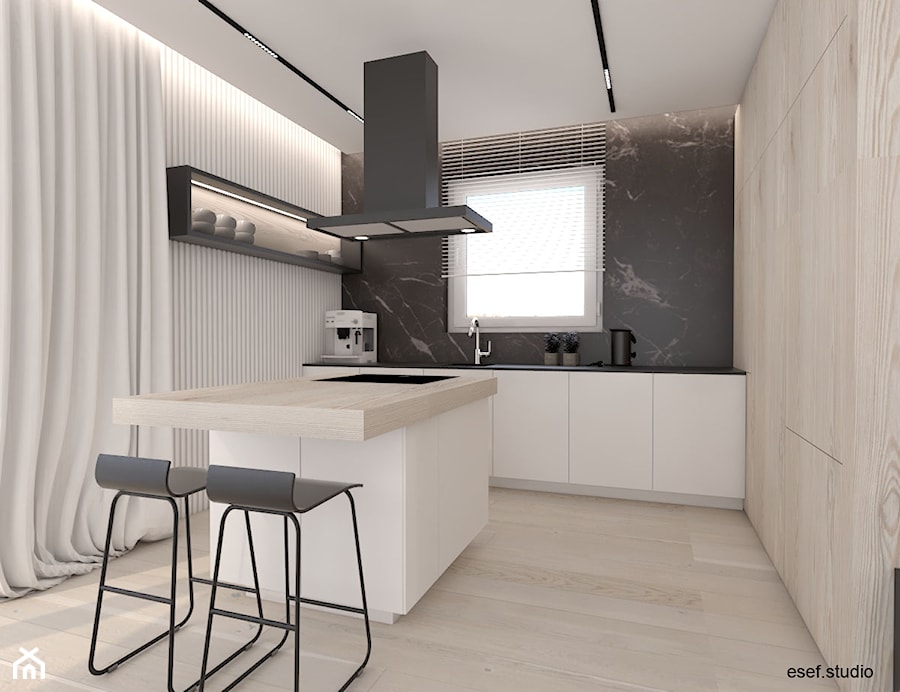 dom Trzaskowo - Kuchnia, styl minimalistyczny - zdjęcie od ESEF.STUDIO