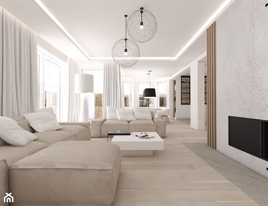 dom Lipusz - Salon, styl minimalistyczny - zdjęcie od ESEF.STUDIO