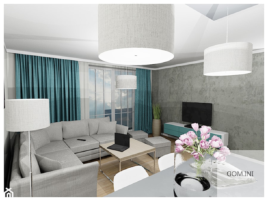 Mieszkanie 45m2 - Salon, styl skandynawski - zdjęcie od DOM.ini Pracownia Projektowa Dominika Ponikła