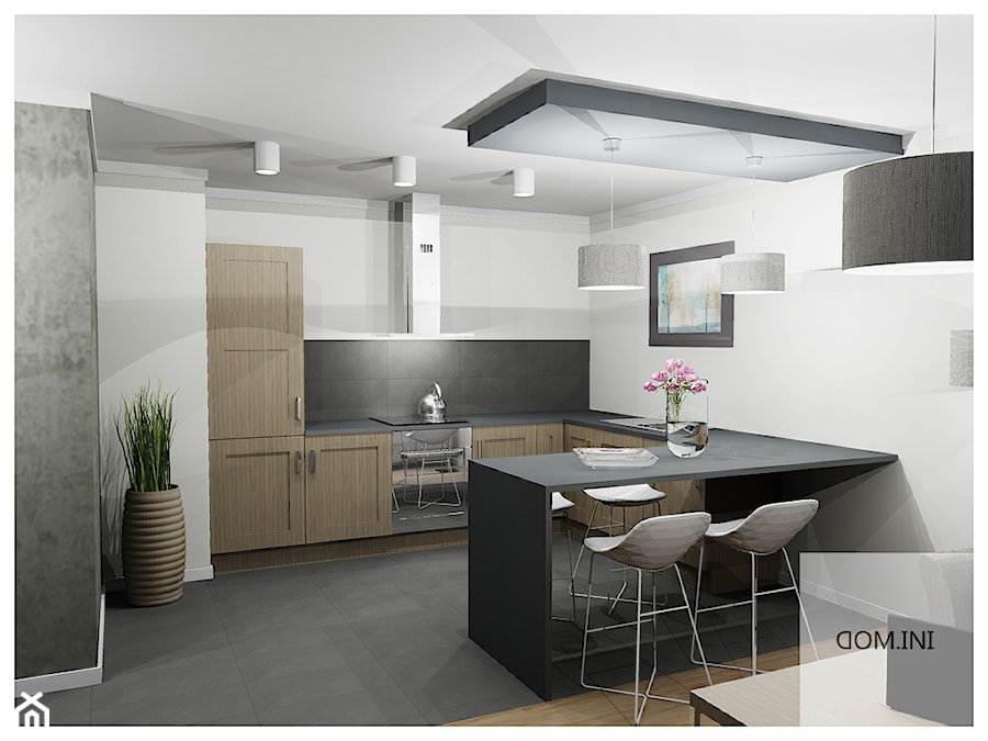 Mieszkanie 45m2 - Kuchnia, styl skandynawski - zdjęcie od DOM.ini Pracownia Projektowa Dominika Ponikła