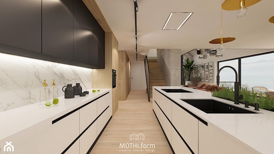 MOTHI.FORM ⋅ DOM NAD ZALEWEM ⋅ MYŚLENICE - Kuchnia, styl nowoczesny - zdjęcie od MOTHI.form