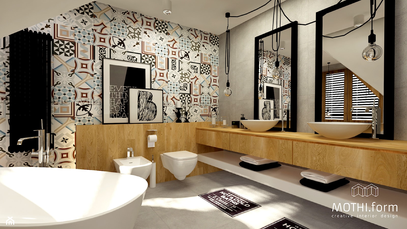 patchworkowa łazienka - zdjęcie od MOTHI.form - Homebook