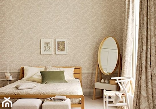 Mała szara sypialnia, styl vintage - zdjęcie od WallDecor