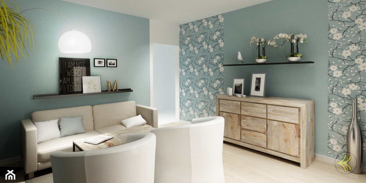 Wielki Błękit ponad horyzontem - Salon, styl minimalistyczny - zdjęcie od 3Deko Wnętrza - Homebook