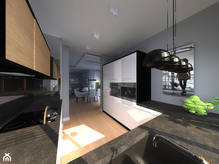Dom Przasnysz-wnętrze - Kuchnia, styl minimalistyczny - zdjęcie od LAURA DESIGN