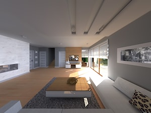 Dom Przasnysz-wnętrze - Salon, styl nowoczesny - zdjęcie od LAURA DESIGN
