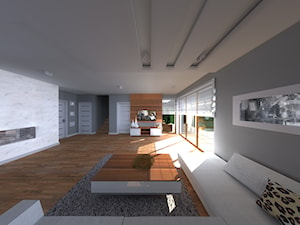 Dom Przasnysz-wnętrze - Salon, styl nowoczesny - zdjęcie od LAURA DESIGN