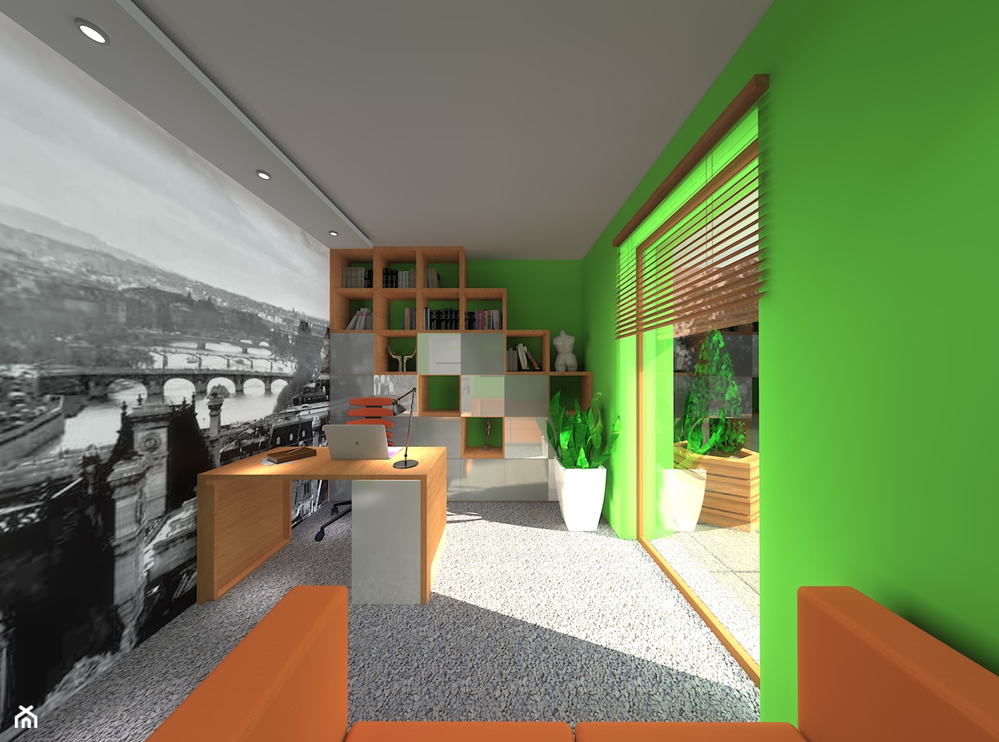 Dom Przasnysz-wnętrze - Biuro, styl nowoczesny - zdjęcie od LAURA DESIGN - Homebook