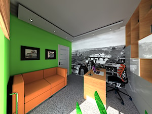 Dom Przasnysz-wnętrze - Biuro, styl nowoczesny - zdjęcie od LAURA DESIGN