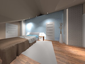 Dom Przasnysz-wnętrze - Sypialnia, styl minimalistyczny - zdjęcie od LAURA DESIGN