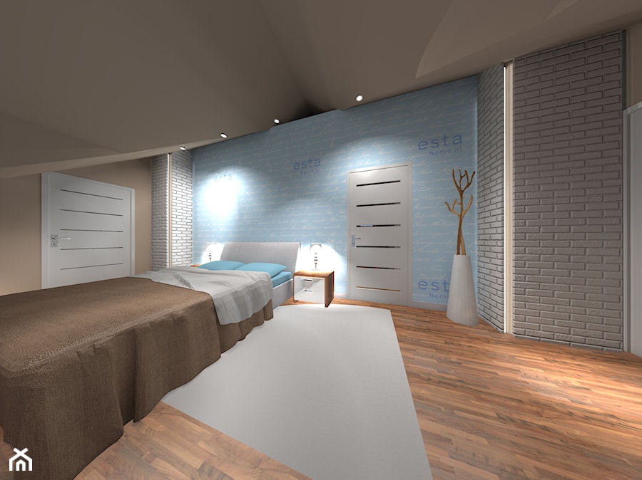 Dom Przasnysz-wnętrze - Sypialnia, styl minimalistyczny - zdjęcie od LAURA DESIGN
