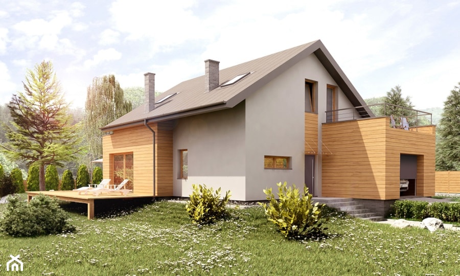 Projekt domu jednorodzinnego w Przywidzu - zdjęcie od Linia pracownia architektoniczna