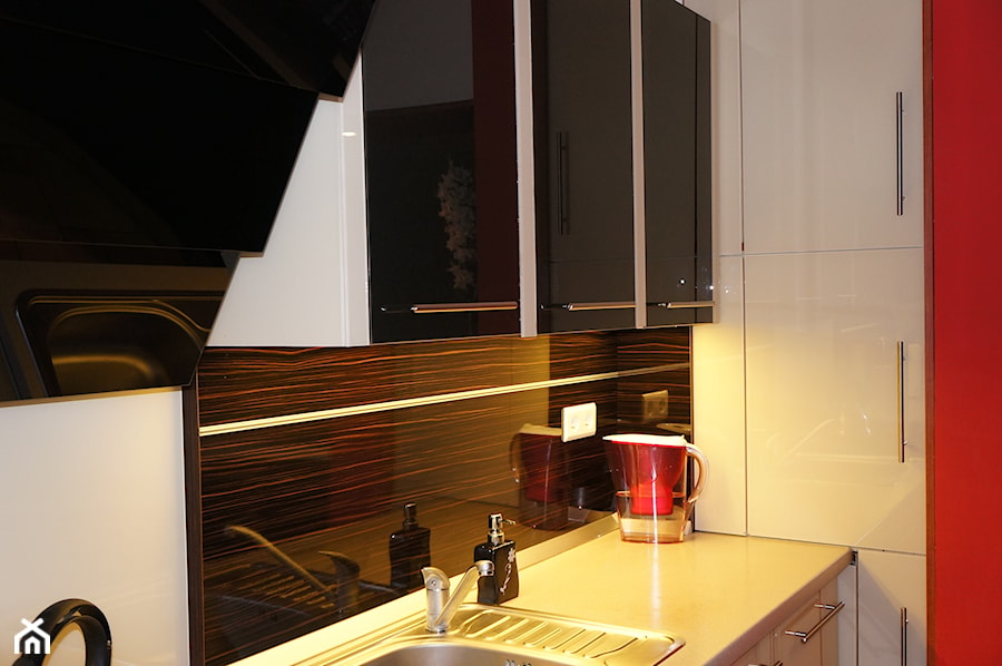 Kuchnia - szklane fronty - Kuchnia, styl minimalistyczny - zdjęcie od Robert Łatka - projektowanie mebli kuchennych