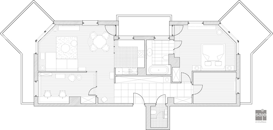 Rzut mieszkania - zdjęcie od SAJE ARCHITEKCI Joanna Morkowska-Saj