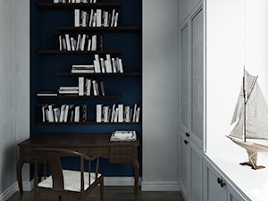 dom z niebieskimi drzwiami - Biuro, styl nowoczesny - zdjęcie od SAJE ARCHITEKCI Joanna Morkowska-Saj