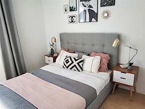 Kobieca sypialnia - Średnia biała sypialnia - zdjęcie od Sylwia Skupińska