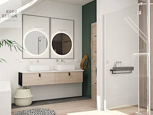 #łazienka w naturalnych kolorach - Łazienka, styl nowoczesny - zdjęcie od Koko Design Urszula Kareta-Powys