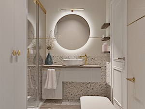 mała łazienka z kabiną prysznicową - Łazienka, styl nowoczesny - zdjęcie od Koko Design Urszula Kareta-Powys