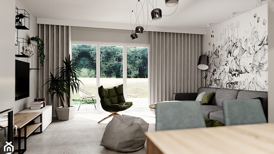 salon w domu na krótkoterminowy wynajem - Salon, styl nowoczesny - zdjęcie od Koko Design Urszula Kareta-Powys