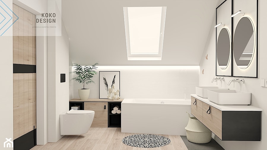 łazienka na poddaszu - zdjęcie od Koko Design Urszula Kareta-Powys