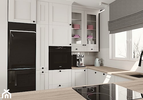Niewielki salon w odcieniach pastelowych - Kuchnia, styl skandynawski - zdjęcie od Koko Design Urszula Kareta-Powys