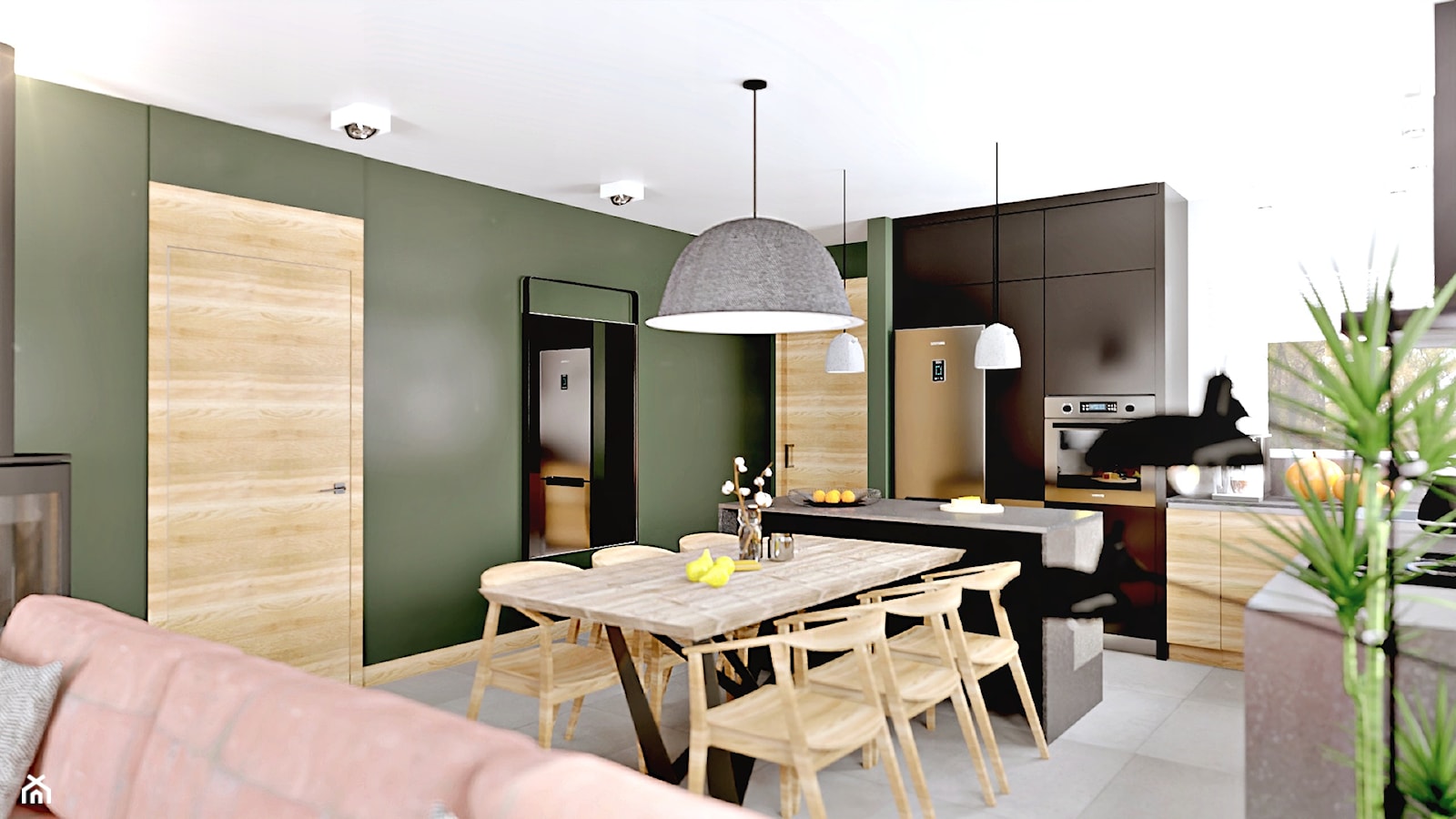 salon połączony z kuchnią - Kuchnia, styl nowoczesny - zdjęcie od Koko Design Urszula Kareta-Powys - Homebook