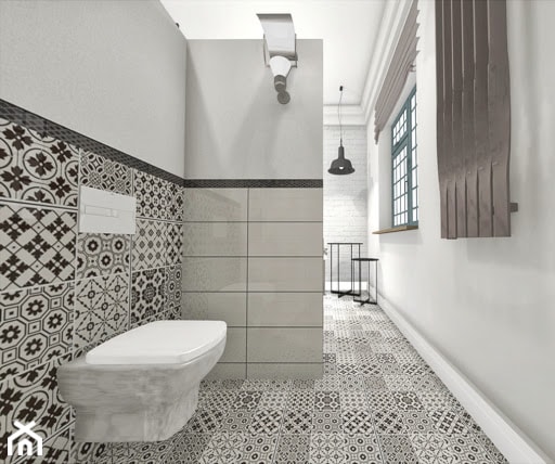 łazienka B&W - zdjęcie od ArchiKoncept Biuro projektów i aranżacji wnętrz - Homebook