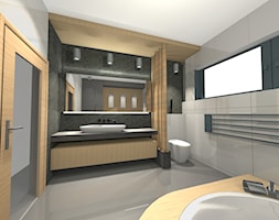 łazienka z okrógłą wanną - zdjęcie od ArchiKoncept Biuro projektów i aranżacji wnętrz - Homebook