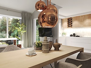 Mieszkanie z miedzianymi dodatkami. - Jadalnia, styl nowoczesny - zdjęcie od Agata Hann Architektura Wnętrz