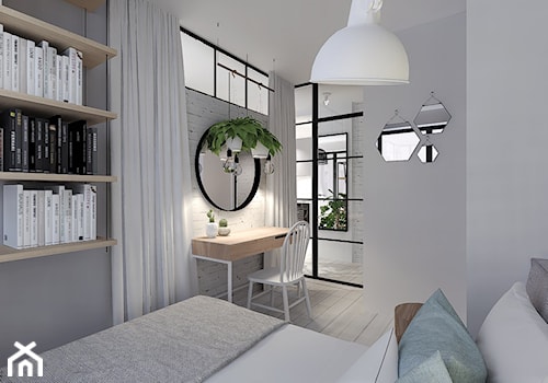 Średnia biała sypialnia, styl vintage - zdjęcie od Agata Hann Architektura Wnętrz