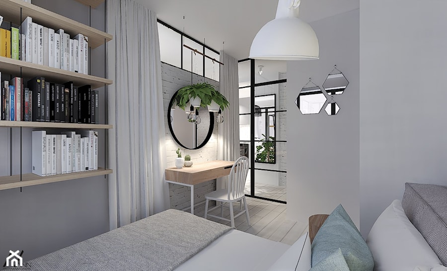 Średnia biała sypialnia, styl vintage - zdjęcie od Agata Hann Architektura Wnętrz
